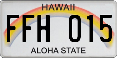 HI license plate FFH015
