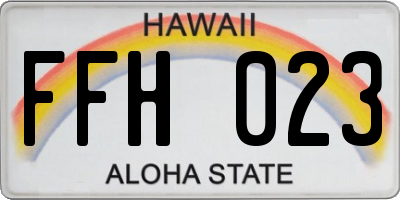 HI license plate FFH023
