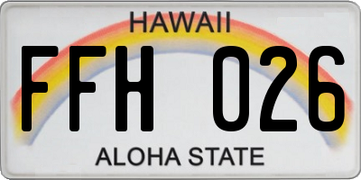 HI license plate FFH026