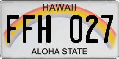 HI license plate FFH027