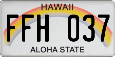HI license plate FFH037