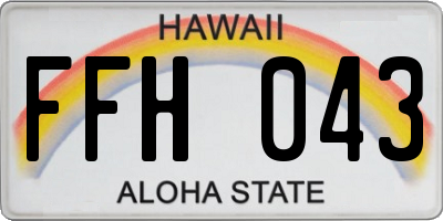 HI license plate FFH043
