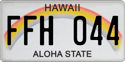 HI license plate FFH044