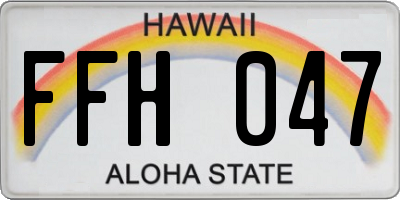 HI license plate FFH047