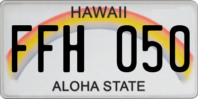 HI license plate FFH050