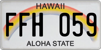 HI license plate FFH059