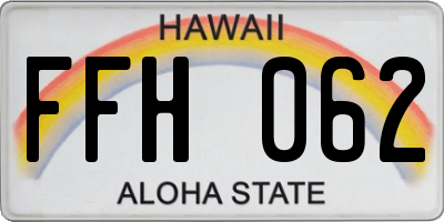 HI license plate FFH062