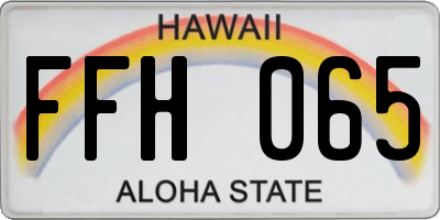 HI license plate FFH065
