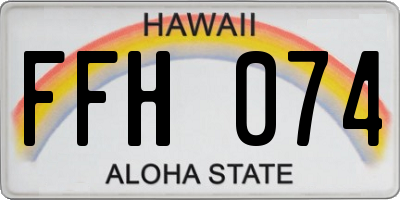 HI license plate FFH074