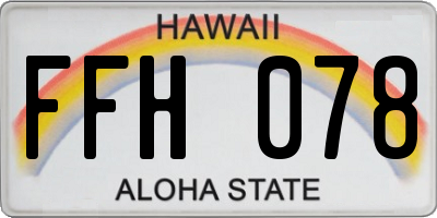 HI license plate FFH078