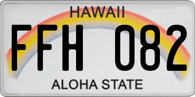 HI license plate FFH082