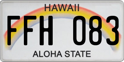 HI license plate FFH083