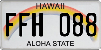 HI license plate FFH088