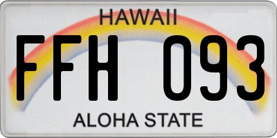 HI license plate FFH093