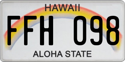 HI license plate FFH098