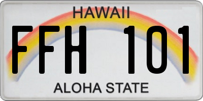 HI license plate FFH101