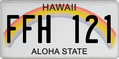 HI license plate FFH121