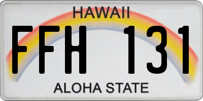 HI license plate FFH131