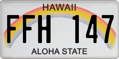HI license plate FFH147