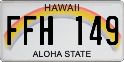 HI license plate FFH149