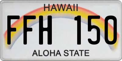 HI license plate FFH150
