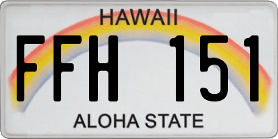 HI license plate FFH151
