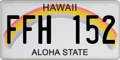 HI license plate FFH152