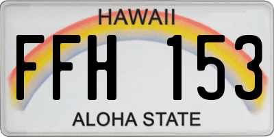 HI license plate FFH153