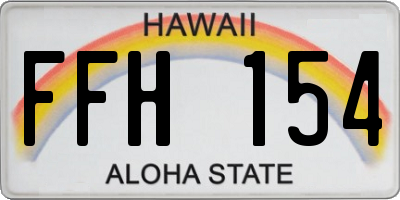 HI license plate FFH154