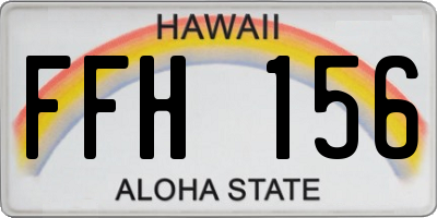 HI license plate FFH156