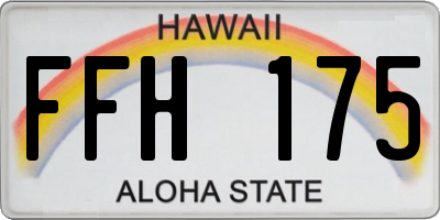 HI license plate FFH175