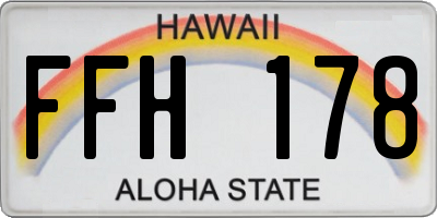 HI license plate FFH178