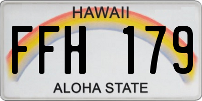 HI license plate FFH179