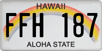 HI license plate FFH187