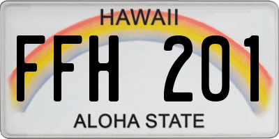 HI license plate FFH201
