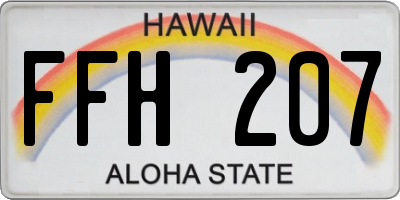 HI license plate FFH207