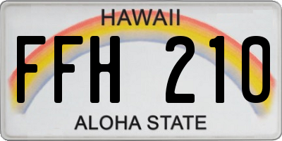 HI license plate FFH210
