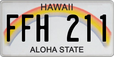 HI license plate FFH211