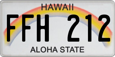 HI license plate FFH212