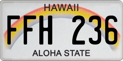 HI license plate FFH236