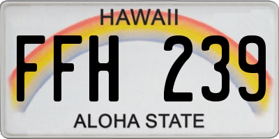 HI license plate FFH239
