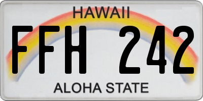 HI license plate FFH242