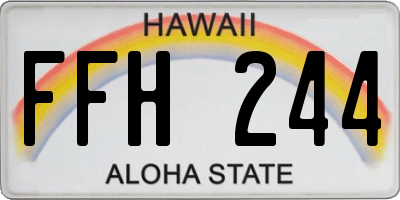 HI license plate FFH244