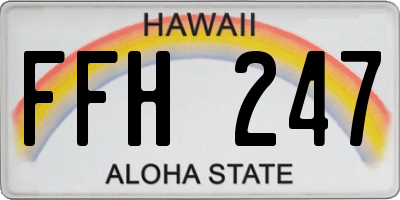 HI license plate FFH247