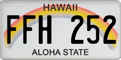 HI license plate FFH252
