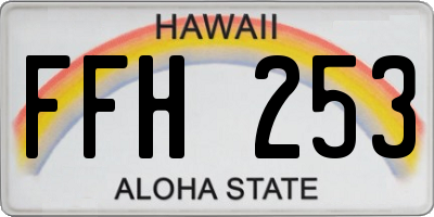 HI license plate FFH253