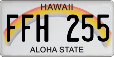 HI license plate FFH255
