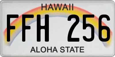 HI license plate FFH256