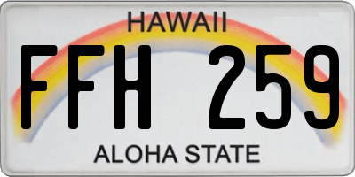 HI license plate FFH259