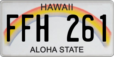 HI license plate FFH261